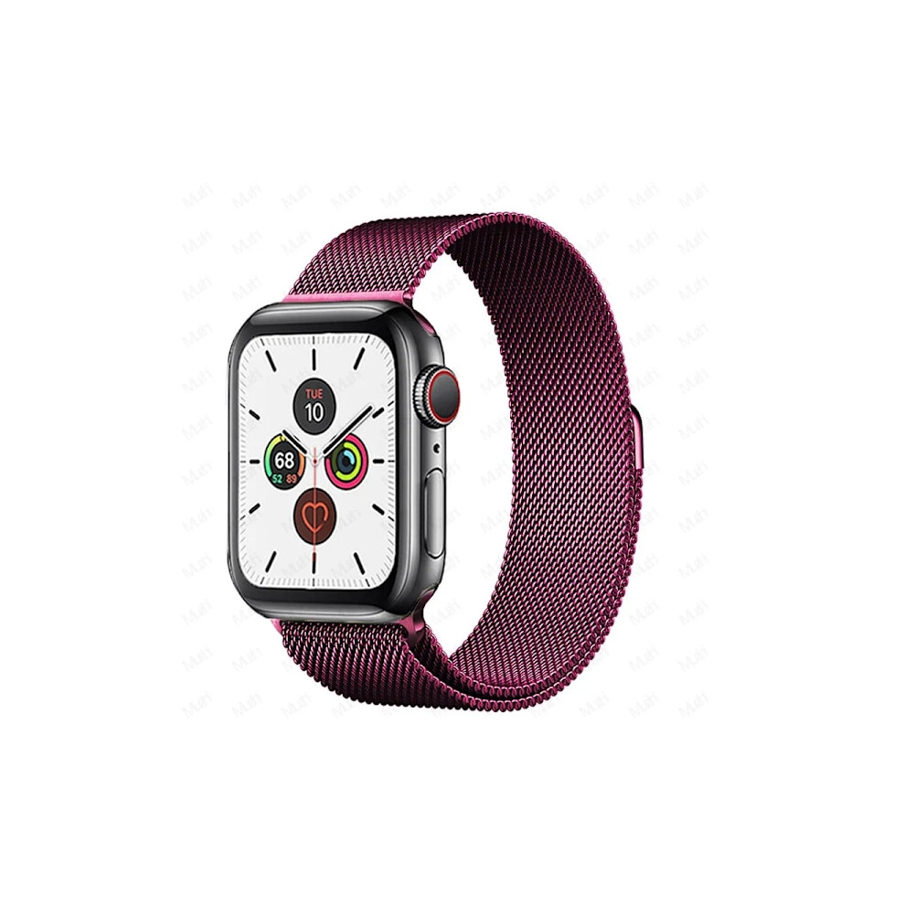 Milanese Loop Strap Compatible With Apple Watch 38-49Mm, Metal Bracelet For Iwatch Ultra 2, Series 9-3, Purple 9191629647439