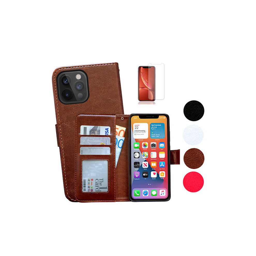 Compatible With Iphone 13 Pro Max - Leather Case / Protection Black 9191629647330