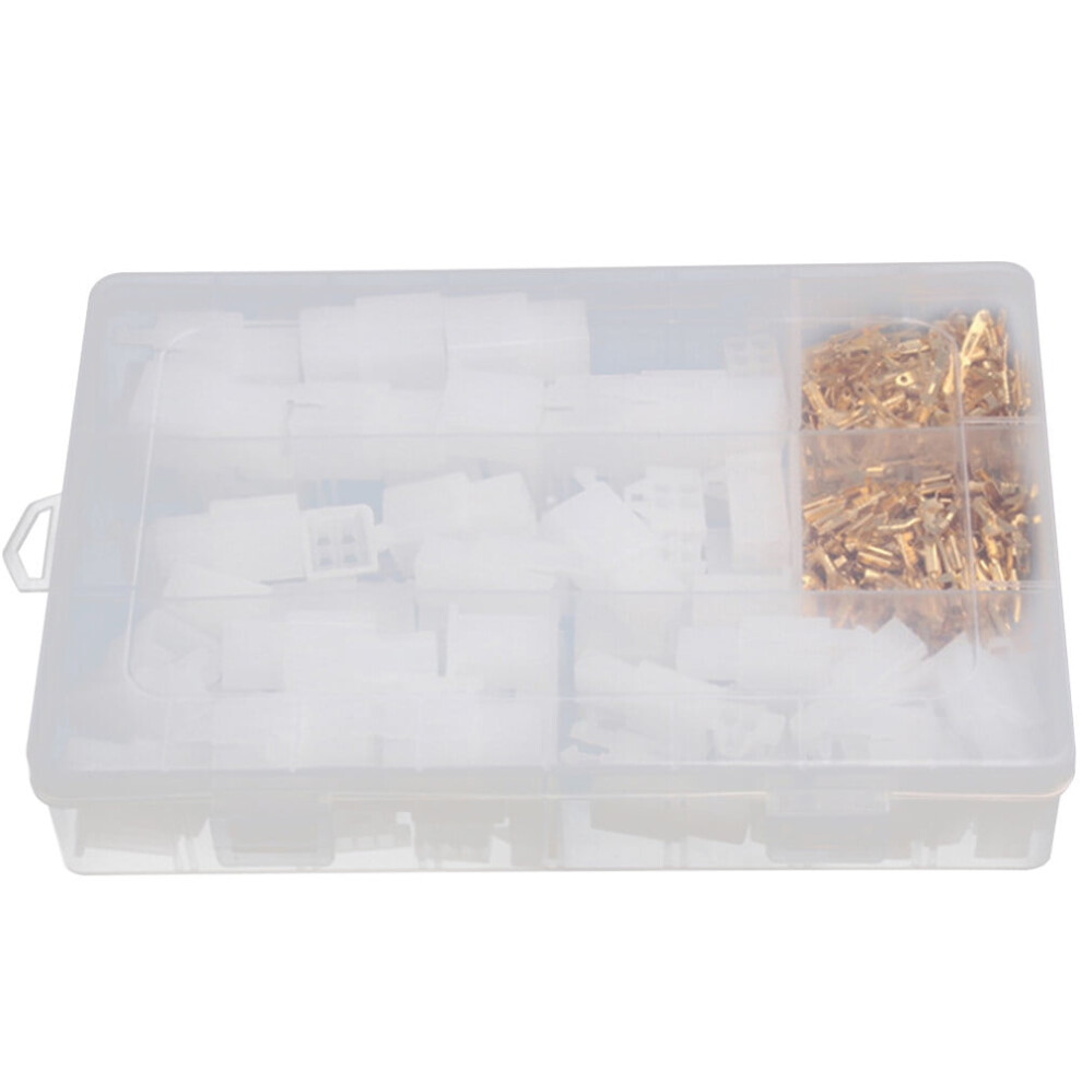 Mizh 380Pcs Practicle Auto Terminal Connector For Car Motorcycle E-Bike (White) 9191629647859