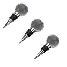 Bottle Stopper Art Glass Stopper Multicolor Leak Proof And Reusable Beverage Freshness *3PCS