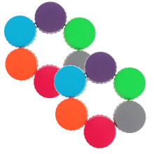 12pcs Silicone Can Lids, 6 Colors, BPA-Free, Reusable, compatible with standard soda cans, juice, coke, beverage, includes stoppers & protectors