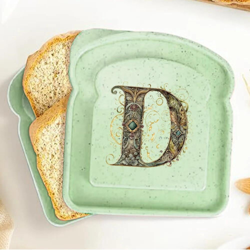 DEKAXID Customizable Toast Keeper With Lid - Fresh Bread Storage Box 26 Letters Available