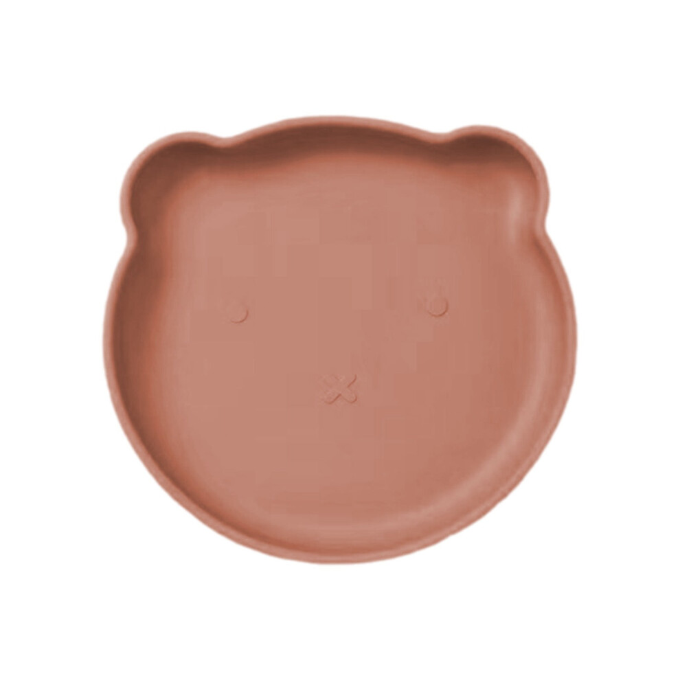 Cute Bear Silicone Dinner Tray, Food-Grade, Suction Cup, Not Spill - Compatible with Kitchen & Dining Use, Home Gift