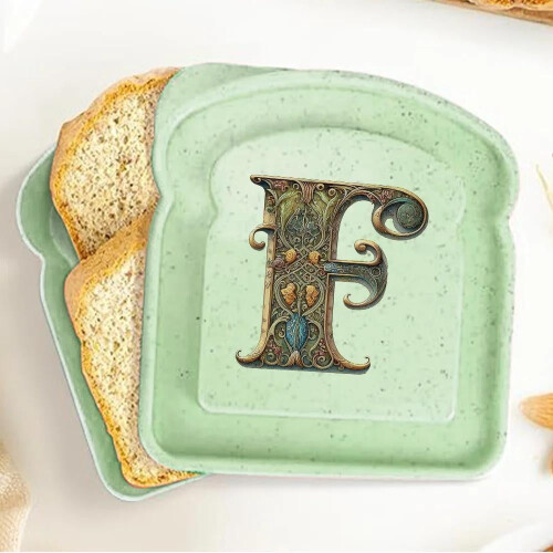 DEKAXID Customizable Toast Keeper With Lid - Fresh Bread Storage Box 26 Letters Available 1