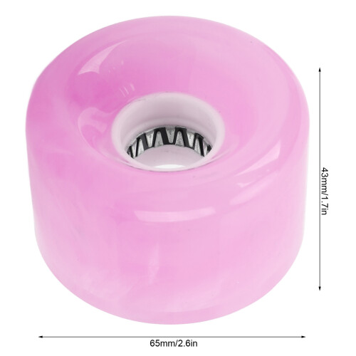 78A Translucent Pink PU Wheels for Skate & Longboard 4 Pack Replacement 1