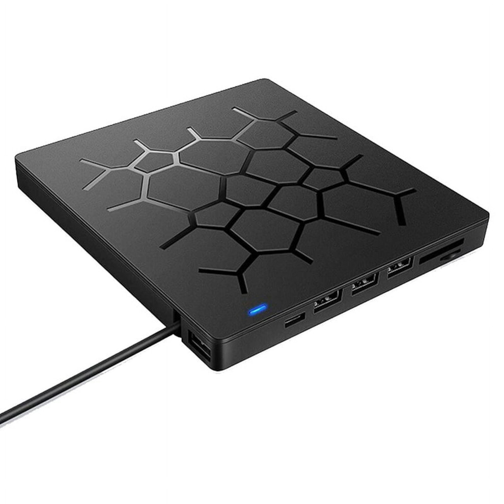 External Cd/Dvd Drive Usb 3.0 Type-C 6 In 1 Dvd Drive Player With Sd/Tf & Usb3.0 Optical Drives For Pc Laptop 9395123874999