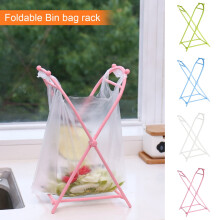 SUSUchens Garbage Bag Shelf Stable Anti-Slip Stainless Steel Foldable Kitchen Countertop Space-saving Organizer Royal Blue