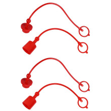 4 Sets Quick Connector Dust Cap Hydraulic Dust Covers Connectors Hose Coupler Connector with Dust Caps