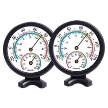 2PCS Mini Indoor Thermometer Hygrometer 2 in 1 Temperature Humidity Outdoor Monitor Gauge for Wall, Black