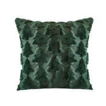 Grande vente de housses de coussin XIUH ! Housse de coussin de Noël en laine brodée avec sapin, coussin de canapé, décoration de fête compatible