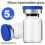 Sterile Empty Vials with Self Healing Injection Port,with Aluminum Plastic Cap,Sealed Empty Vials (5ML 10PCS) 2