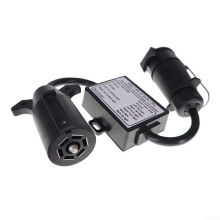 Trailer Light Adapter 7 Way Blade to European 7 Pin Converter for Caravans, Boat Trailers, Bike Carriers
