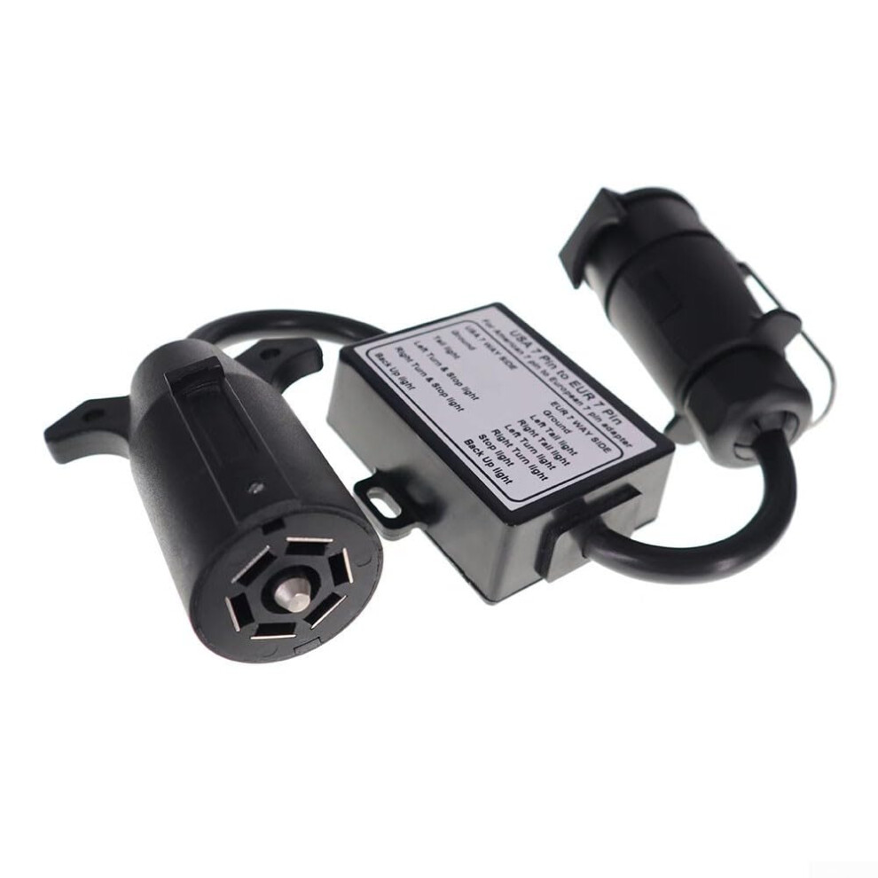 Trailer Adapter 7 Way Blade To European 7 Pin Converter For Caravans, Boat Trailers, Bike Carriers Light 9099447558244