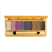 Glitter Eyeshadow Palette 9 Colors  Pigmented Long Lasting Water Resistant Gold Type 1