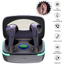 Avtoify Bluetooth 5.3 Headset, kabellose Mini-Ohrhörer, Stereo-Kopfhörer mit Ladecase, mehrfarbig