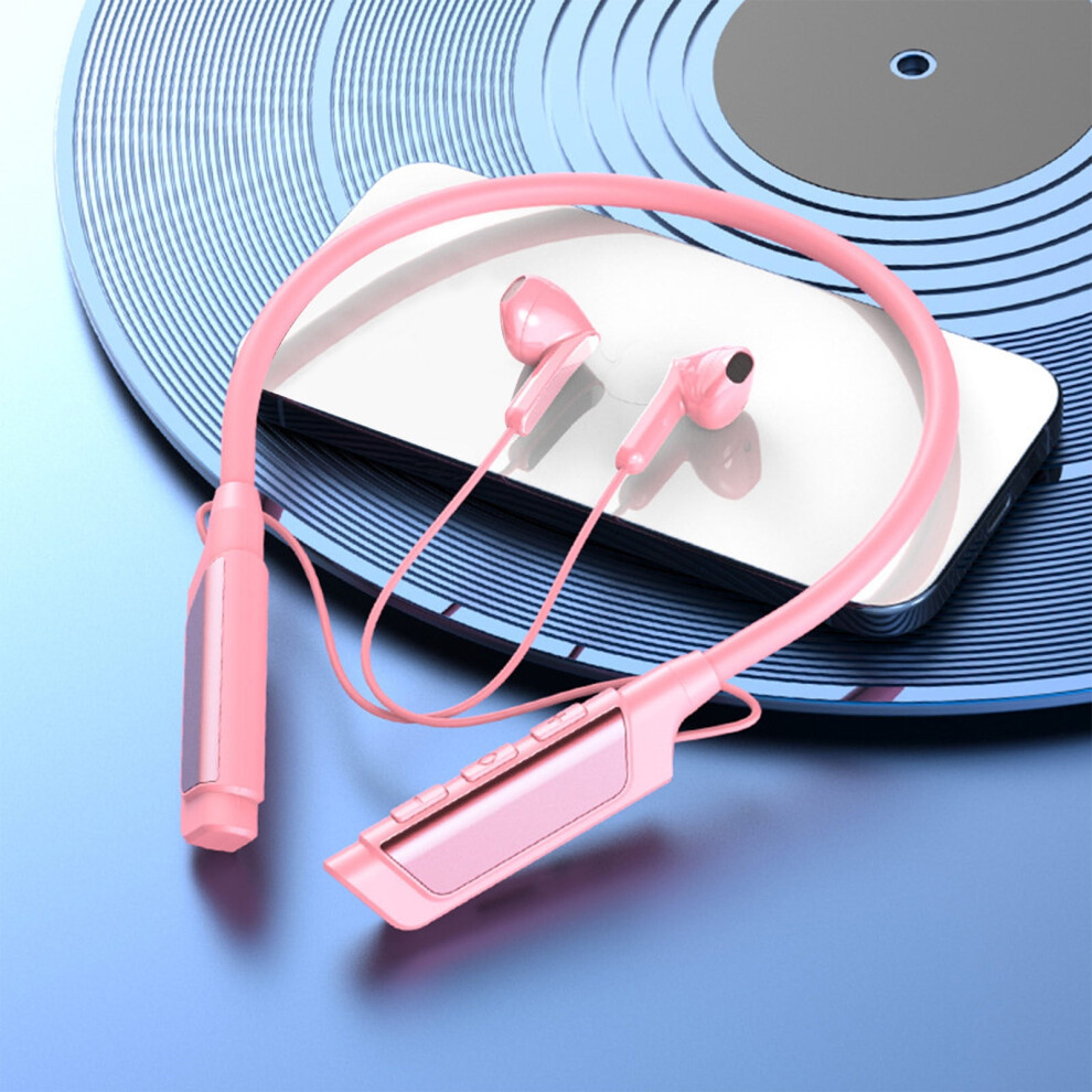 Quinlirra Bluetooth Headphones, Upgraded Wireless Earbuds With Neckband, Bluetooth 5.3, Deep Bass For Calls, Music, Sports- Pink 9340258945984