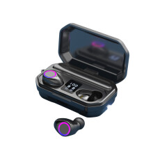 Cuffie wireless Bluetooth 5.0 Kiplyki M12 con microfono, ideali per lo sport e impermeabili.