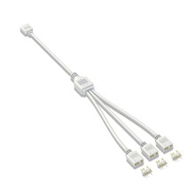 5V 3-Pin Extension Cable for Computer Motherboard 1 Hub Connection ARGB Splitter, White