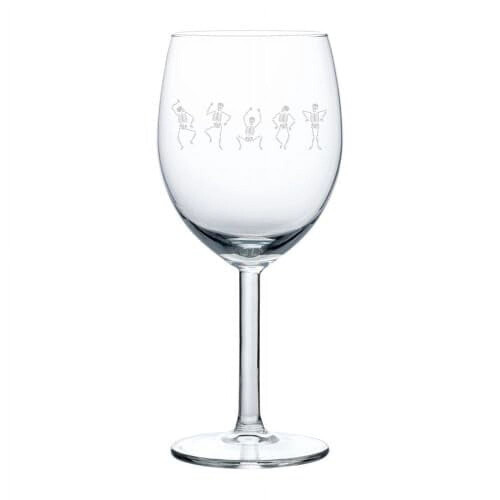 Taça de Vinho com Esqueletos Dançantes para Presente de Halloween (300ml)