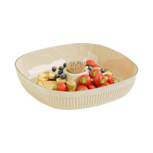 WJSXC Coupe à fruits transparente, coupe à fruits pour la maison, coupe à fruits secs, coupe à bonbons et noix, blanche