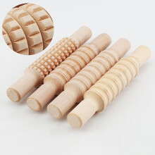 Hesroicy Ergonomic Rolling Pin - Carved, Labor-Saving, Non-Slip Design with Good Grip, Perfect for Pottery Shop and Embossing