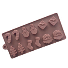 Moldes de silicona para chocolate, antiadherentes, aptos para alimentos, para dulces y mantequilla, compatibles con repostería navideña y moldes