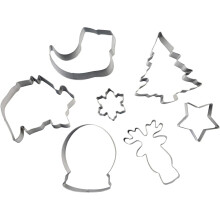Cookie Stainless Steel Christmas Shapes by (Set of 7)