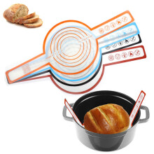 Tapis de cuisson en silicone Bobasndm pour la cuisson du pain en cocotte, tapis de cuisson antiadhésif réutilisable en silicone avec longues
