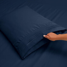 7-Piece King Duvet Cover & Sheet Set - Soft Microfiber, Includes Duvet Cover, Flat & Fitted Sheets, 2 Pillowcases, 2 Shams, Blue
