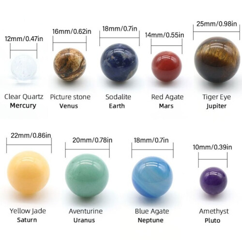 Natural Crystal 8/9 Planet Ball 8 PLANETS 8 PLANETS 2