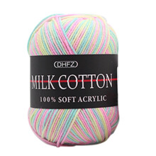 Colorful 50g Cotton Knitting Yarn Bundle, Soft & Gentle, Multicolor Worsted for Crochet & Hand Knitting, Mindfulness & Relaxation