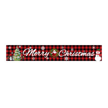 Guirnalda navideña de 118x20 pulgadas - Fondo de letras para interiores y exteriores para decoración de fiestas navideñas en el hogar, patio y