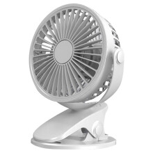 Ventilador de mesa pequeno com clipe, alimentado por bateria USB, 3 velocidades, fluxo de ar potente, silencioso, ideal para qualquer ambiente,