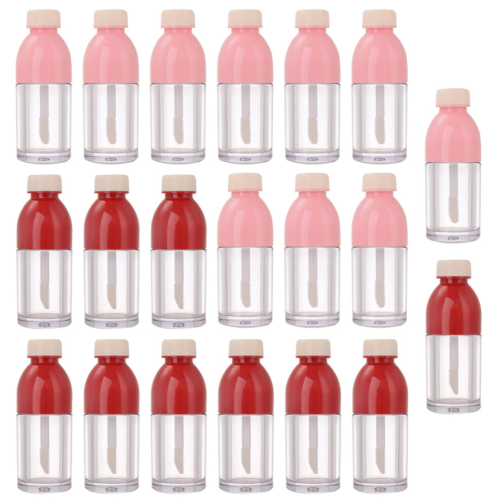20 Pack 8ml Clear Refillable Lip Gloss Tubes with Wand and Stopper for DIY Cosmetic Samples