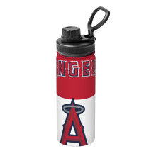 Los Angeles Angels of Anaheim vattenflaska, 18oz isolerad tumbler i rostfritt stål med lock, vakuummugg med dubbel vägg - kompatibel med [XXX]