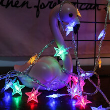 Luzes de fada em formato de estrela de LED, à prova d'água e com plugue, ideais para quarto, varanda, casamento, festa e jardim - Compatíveis com