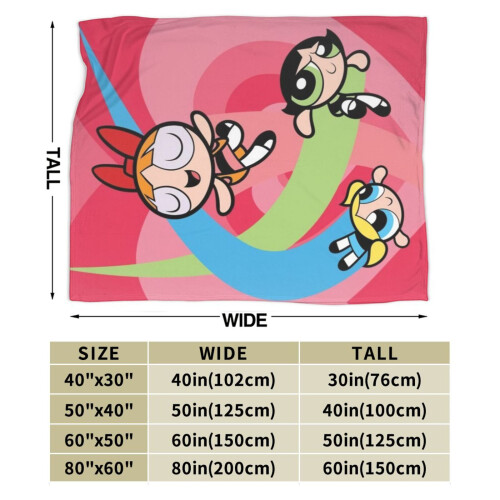 Κουβέρτα ξενοδοχείου Powerpuff Girls, κουβέρτα Anime για κρεβάτι, κουβέρτα καναπέ, 2