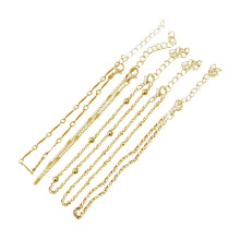 Joykith Women's 5pcs Ankle Bracelet Beach Adjustable Chain Anklet Foot Jewelry Rose Bracelet