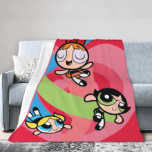 Couverture d'hôtel Powerpuff Girls, couverture anime pour lit, couverture de canapé, couverture polaire ultra douce pour chambre et salon, 152 x