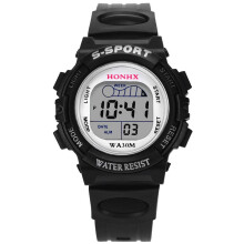 Kayannuo Weihnachtsabverkauf Wasserdichte Kinderuhr für Jungen Digitale LED-Sportuhr mit Alarm und Datumsanzeige Geschenk