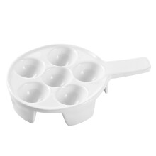 Ceramic Snail Escargot Plate Thickend Dishes 6 Compartment Holes Escargot Dish Kitchen Utensils for Home Restaurant Hotel