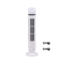 Ventilador de Torre YOBOLK, Ventilador de Mesa com Carregamento USB, Mini Ventilador Portátil Sem Hélices, Luz Noturna, Ventilador de