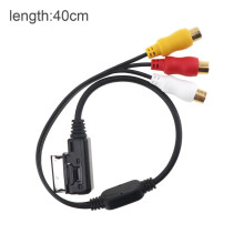 3RCA - AMI audio-video kábel, női, autós DVD videó kábel, Audi A6L/A8/A5/Q5/Q7/A1/A6L modellekhez