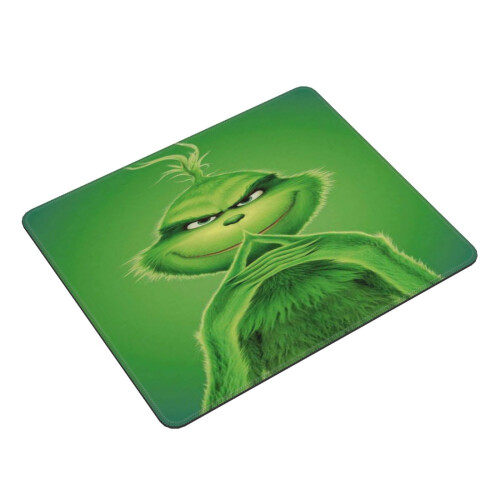 Grinch Mouse Pad 10x12 ιντσών, ραμμένη άκρη, αντιολισθητική βάση από καουτσούκ, πλενόμενο 1