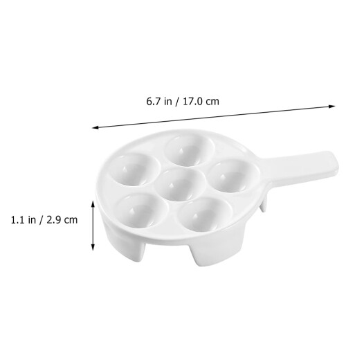Stainless Steel Roasting Pan Baked Snails Escargot Dish Tray Ceramic Baking Pans Tableware Plate Server 1