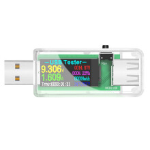 USB-tester DC digitale voltmeter ampèremeter spanningsmeter detector mobiele oplader indicator transparant