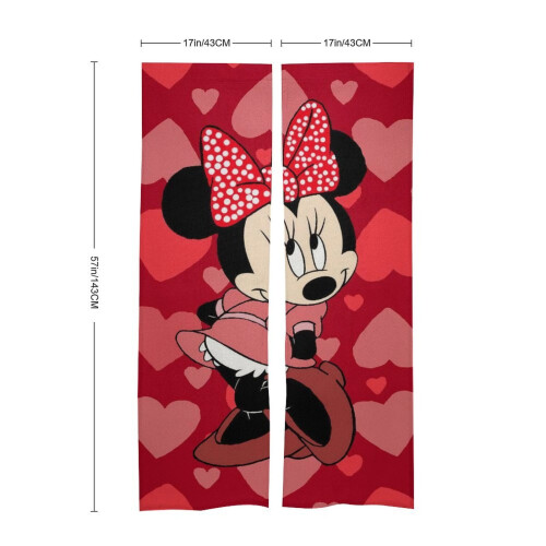 Κουρτίνα πόρτας Minnie Mouse, ταπετσαρία κουρτίνας πόρτας συσκότισης 34x57 ιντσών, 1
