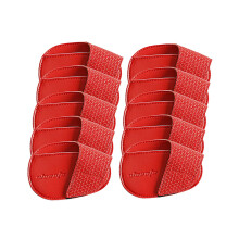 Set golfclubhoesjes, duurzaam, lichtgewicht, PU, praktisch, golfclubhoesjes voor golfers, geschikt voor buitensporten, cadeau, rood, klein