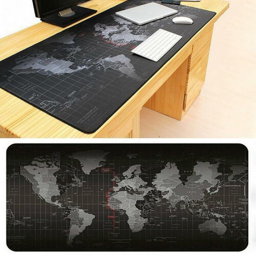 Mousepad gamer grande de alta qualidade com borda, ideal para notebooks, com base de borracha natural antiderrapante, 71 x 30 cm (28 x 12 polegadas). 1