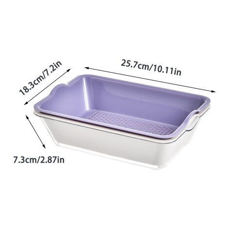 Νιπτήρας Λαχανικών Hiroekza Kitchen - Καλάθι Αποστράγγισης για Φρούτα & Λαχανικά, Σίτα 2